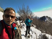 Alla piccola croce di cima Podona (1228 m) e alla grande croce dell’anticima (1183 m) da Salmezza l’8 marzo 2018 -  FOTOGALLERY